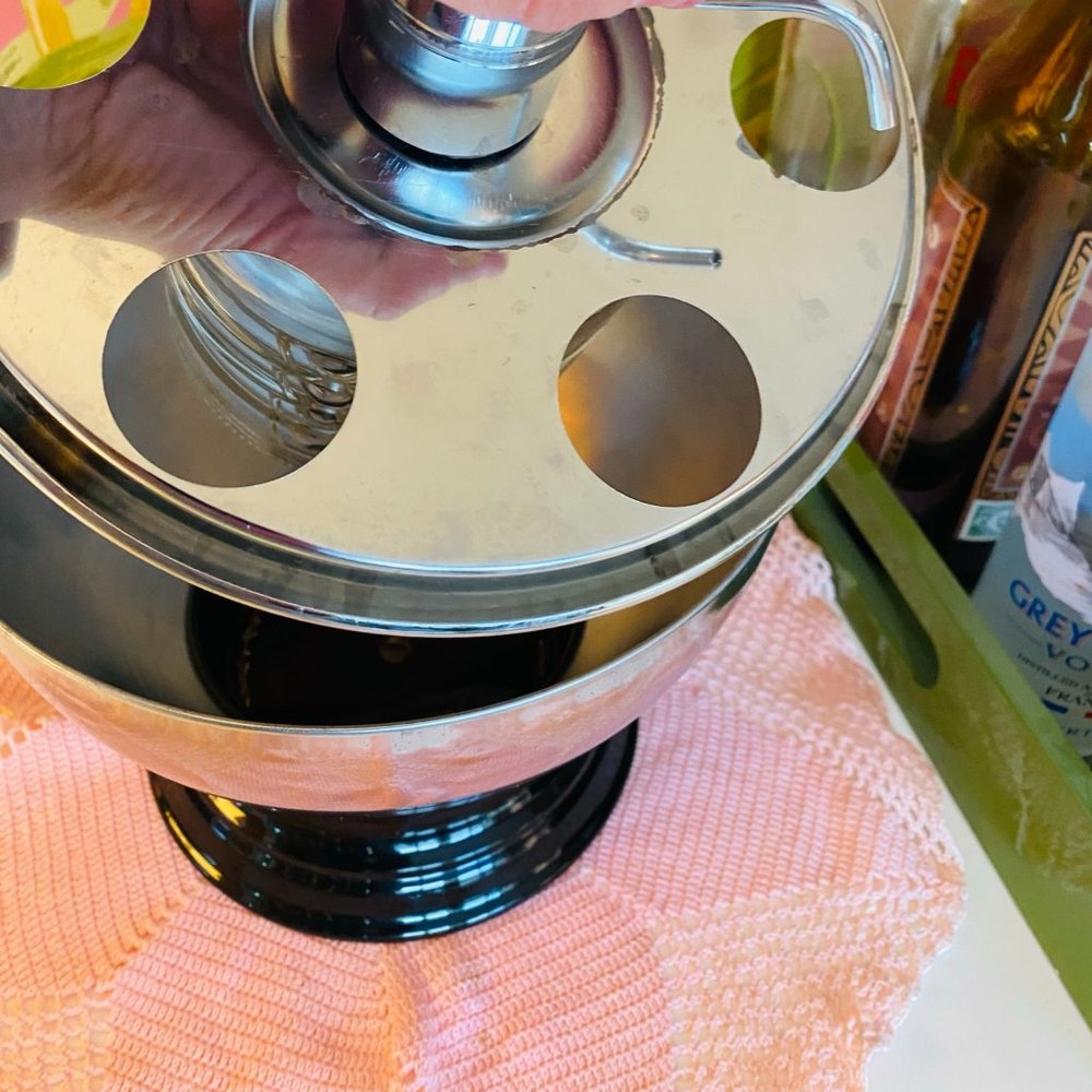 50s Retro Rare, & RAD Silver Dome Drink Dispenser - Picture 9 of 16